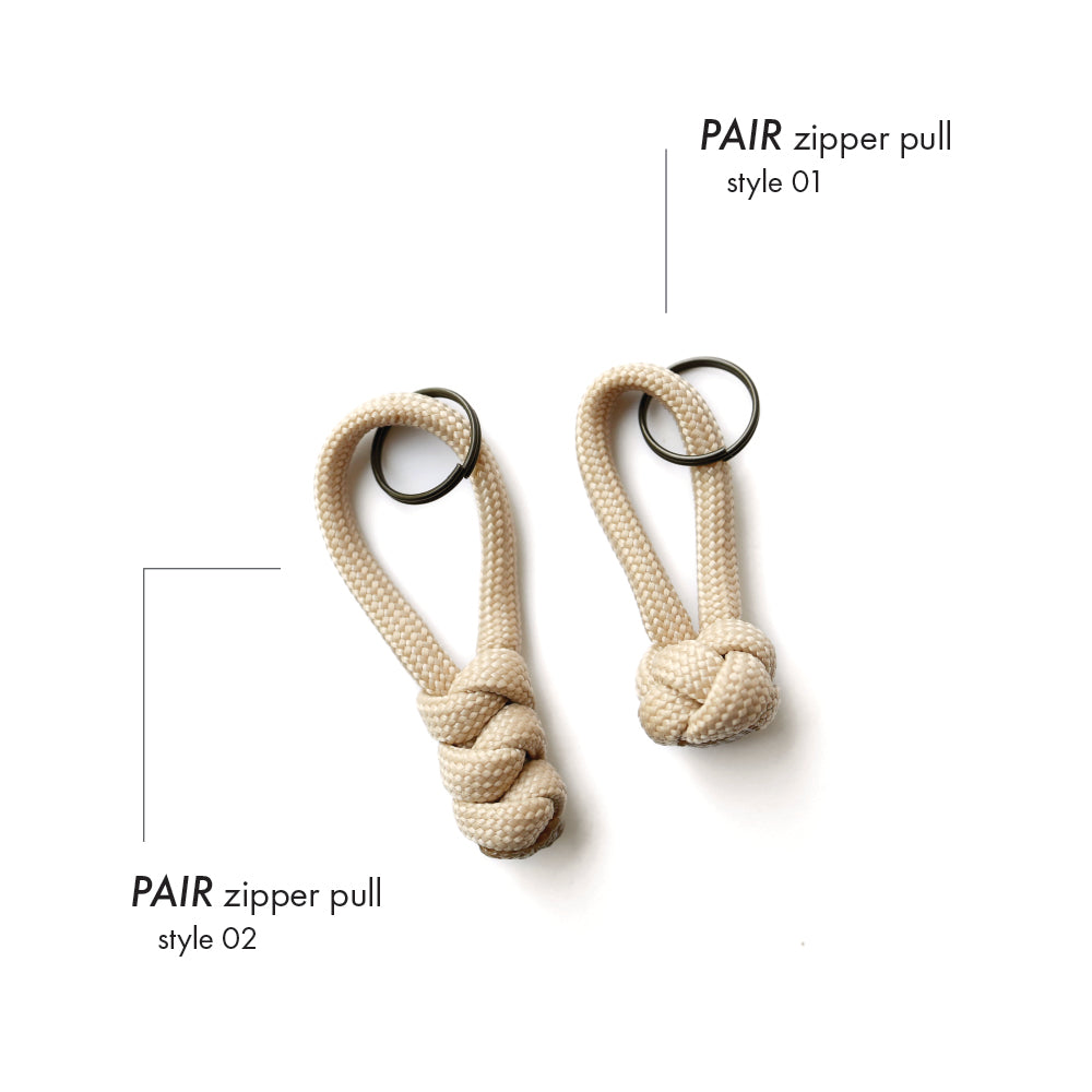 PAIR • zipper pulls