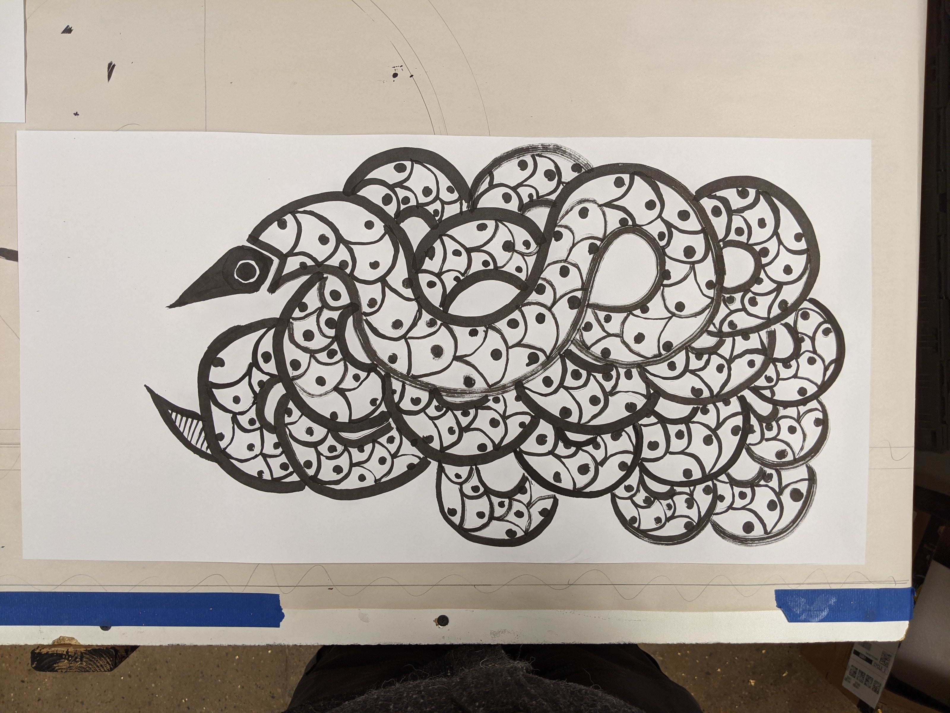 Serpent Drawings N.1 - N.12 and various other works