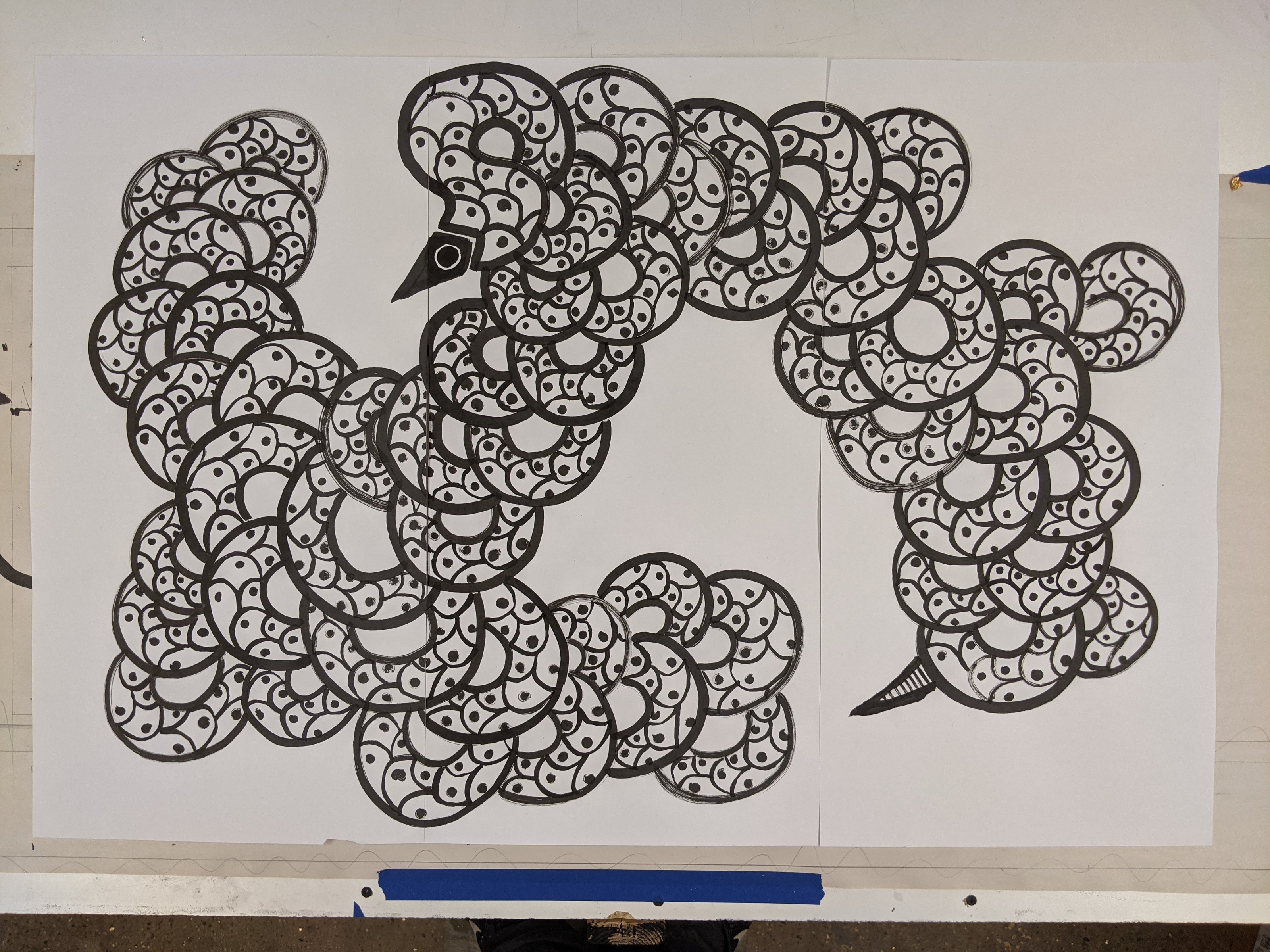 Serpent Drawings N.1 - N.12 and various other works