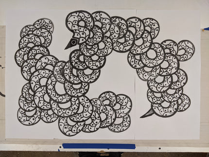 Serpent Drawings N.1 - N.12 and various other works